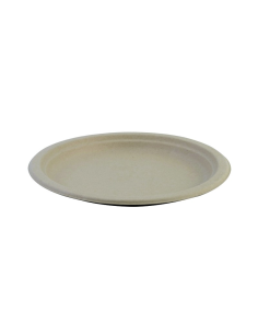 25 Pcs - Assiette pulpe ronde brune - Diam: 22 cm, Écologique et résistant