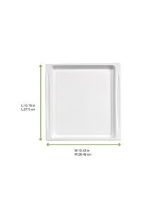 2 Pcs - Plateau pulpe rectangulaire "Atlas" - 27,3 x 26,5 cm, Écologique 2