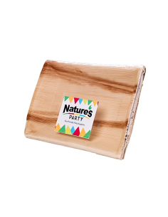 4 Pcs - Assiette palmier rectangulaire - 24 x 16 cm, Hauteur: 2,5 cm