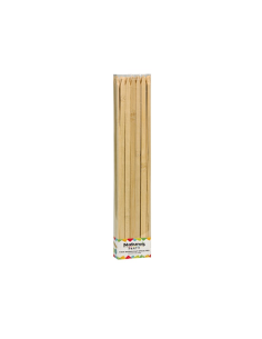50 Pcs - Pics en bambou plats pour BBQ - 0,9 cm x 35 cm, parfaits pour grillades