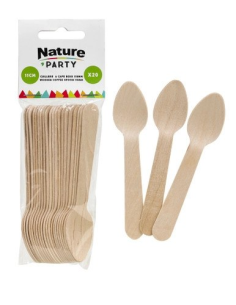20 Pcs - Petite cuillère en bois - 11 cm, Idéal pour desserts 2