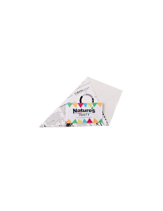 4 Pcs - Cône carton blanc "Impression Journal" - 16 cm, Base: 13 cm