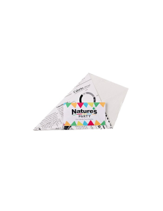 4 Pcs - Cône carton blanc "Impression Journal" - 16 cm, Base: 13 cm 2