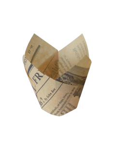 12 Pcs - Caissette de cuisson papier "Newsie" - Diam: 6 cm, Hauteur: 10 cm