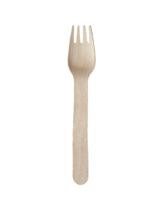 20 Pcs - Fourchette en bois - 2,8 cm x1 cm x 15,8 cm