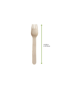 20 Pcs - Fourchette en bois - 2,8 cm x1 cm x 15,8 cm 2
