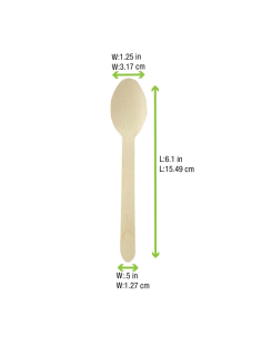 24 Pcs - Cuillère en bois - 1,3 cm x 3,4 cm x 15,8 cm 2