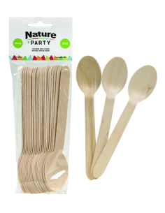20 Pcs - Cuillère en bois - 15,8 cm 2