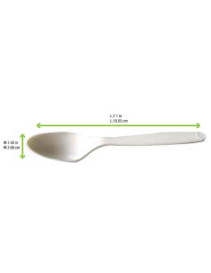 24 Pcs - Cuillère PLA blanche - 18 cm 2