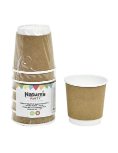 6 Pcs - Gobelet carton laminé PLA double paroi - 120 ml, Diam: 6,2 cm, Hauteur: 6 cm 2