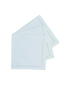 10 Pcs - Serviette en coton blanc - 40 x 40 cm