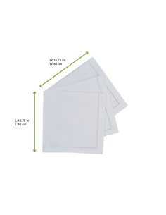10 Pcs - Serviette en coton blanc - 40 x 40 cm 2