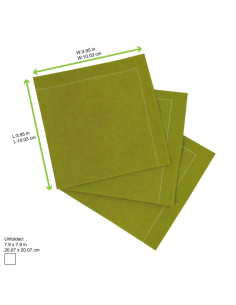 20 Pcs - Serviette coton vert pour cocktail - Douce 2