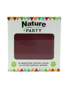 20 Pcs - Serviette coton rouge pour cocktail - 200 x 195 mm, élégante et pratique 2