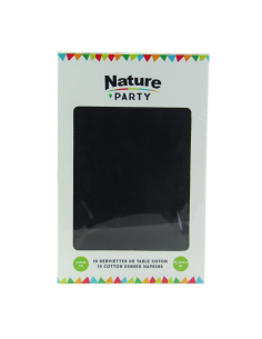 10 Pcs - Serviette coton noir - Douceur premium