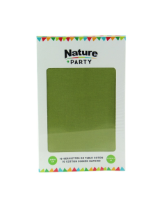 10 Pcs - Serviette en coton verte - 40 x 40 cm, parfaite pour le service horeca