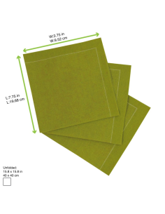 10 Pcs - Serviette en coton verte - 40 x 40 cm, parfaite pour le service horeca 2