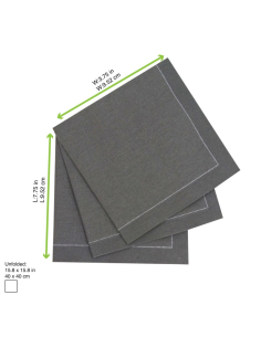 10 Pcs - Serviette en coton gris - Douceur et Absorption optimale 2