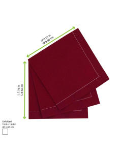 10 Pcs - Serviette coton rouge - Douceur optimale 2