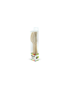 12 Pcs - Fourchette en bois "Baroc Timber" - 19,3 cm x 1,1 cm x 2,8 cm