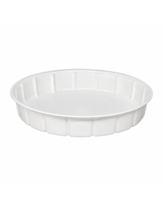 500 Pcs - Saladier plastique blanc rond - 600 ml,...