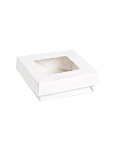 25 Pcs - Boîte carton blanc "Kray" - 350 ml, 11,5 x 11,5...
