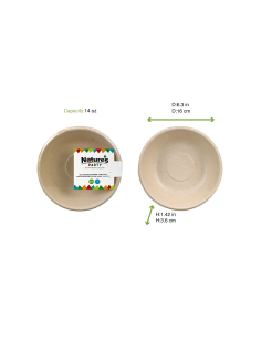 25 Pcs - Assiette pulpe ronde brune - Diam: 18 cm,... 2
