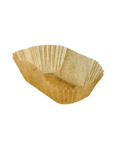 100 Pcs - Caissette papier cuisson ovale brune - 6,5 x 5...
