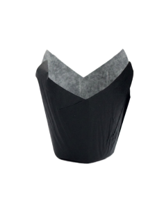 120 Pcs - Caissette de cuisson tulipe papier noir - Diam:...