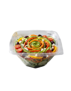 100 Pcs - Saladier PET carré transparent - 1000 ml, 20 cm... 2