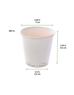 50 Pcs - Gobelet carton Eden blanc - Ø90 mm, Hauteur: 86... 2