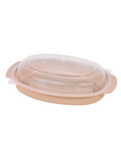 50 Pcs - Bol beige en PP avec couvercle transparent - 226...