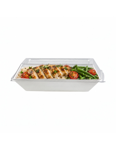 50 Pcs - Couvercle PET transparent - 17 x 13 cm x 2,8 cm 2