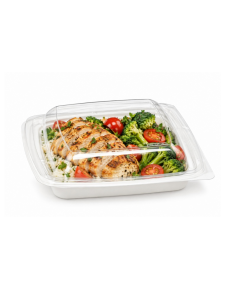 Couvercle dôme plastique transparent 19,5 x 19,5 x 3 cm -... 2