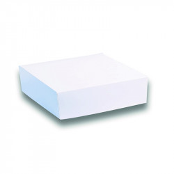 Boîte pâtissière carton blanche 18 x 18 x 10 cm x 50 unités