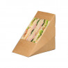 Triangle sandwich kraft triple à fenêtre 8,2 x 12,3 x 12,3 cm x 50 unités