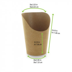 Pot wrap carton brun Diam: 8 cm 8 x 6 x 11,7 cm x 50 unités