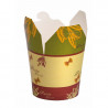 Pot carton blanc base ronde décor "Pasta" 750 ml Diam: 9,3 cm 9,3 x 9,8 x 9,5 cm x 50 unités