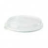 Assiette ovale blanche en pulpe 26 x 19,5 x 2 cm x 25 unités