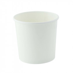 Pot carton blanc chaud et froid 350 ml Diam: 9 cm 9 x 7,3 x 8,5 cm x 50 unités