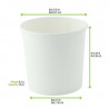Pot carton blanc chaud et froid 350 ml Diam: 9 cm 9 x 7,3 x 8,5 cm x 50 unités