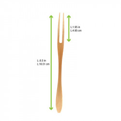 Fourchette bambou "Surat" 16,5 cm x 50 unités