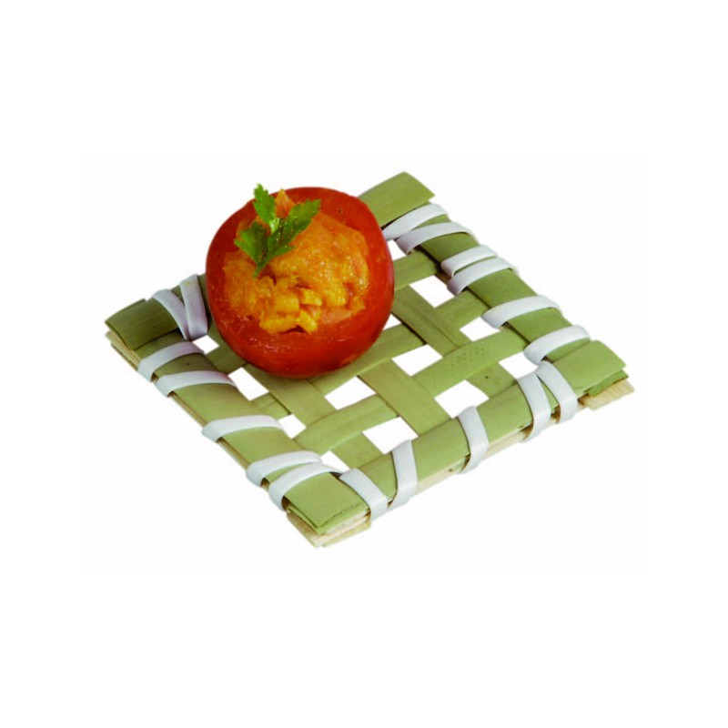 Carré bambou tressé "Ise" 5 x 5 cm x 20 unités Carré bambou tressé "Ise" 5 x 5 cm x 20 unités