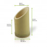 Tube bambou coupe oblique "Asahi" 60 ml Diam: 4,3 cm 5,5 x 9 cm x 20 unités