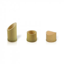 Tube bambou coupe oblique "Asahi" 60 ml Diam: 4,3 cm 5,5 x 9 cm x 20 unités