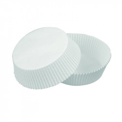 Caissette papier de cuisson ronde blanche siliconée Diam: 4,7 cm 4,7 x 3,6 cm x 100 unités