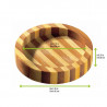 Assiette ronde bicolore en bambou "Cheng" Diam: 5 cm 5 x 5 x 1,1 cm x 24 unités