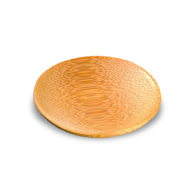 Mini assiette ronde bambou "Ping" Diam: 6 cm 6 x 1 cm x 24 unités