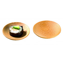 Mini assiette ronde bambou "Ping" Diam: 6 cm 6 x 1 cm x 24 unités