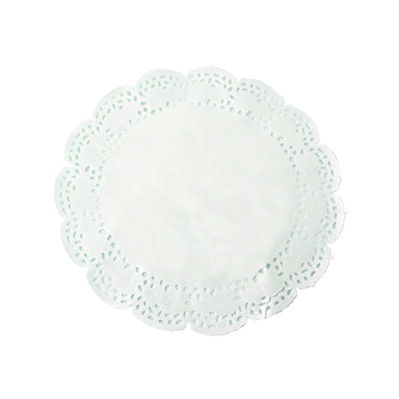 Dentelle papier blanc ronde Diam: 12 cm 12 cm x 250 unités